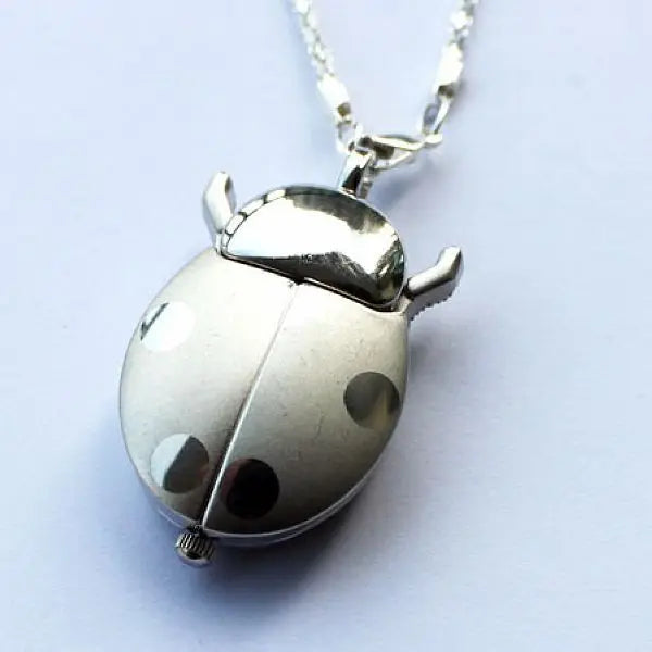 CYD CHAOYADA Ladybug Pendant Watch — Elegant Quartz Necklace Fob