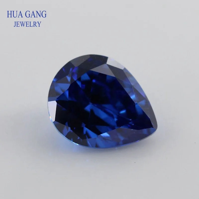 Pear Shape Cubic Zirconia Loose Stones — Brilliant Cut Synthetic Gems for Jewelry Making