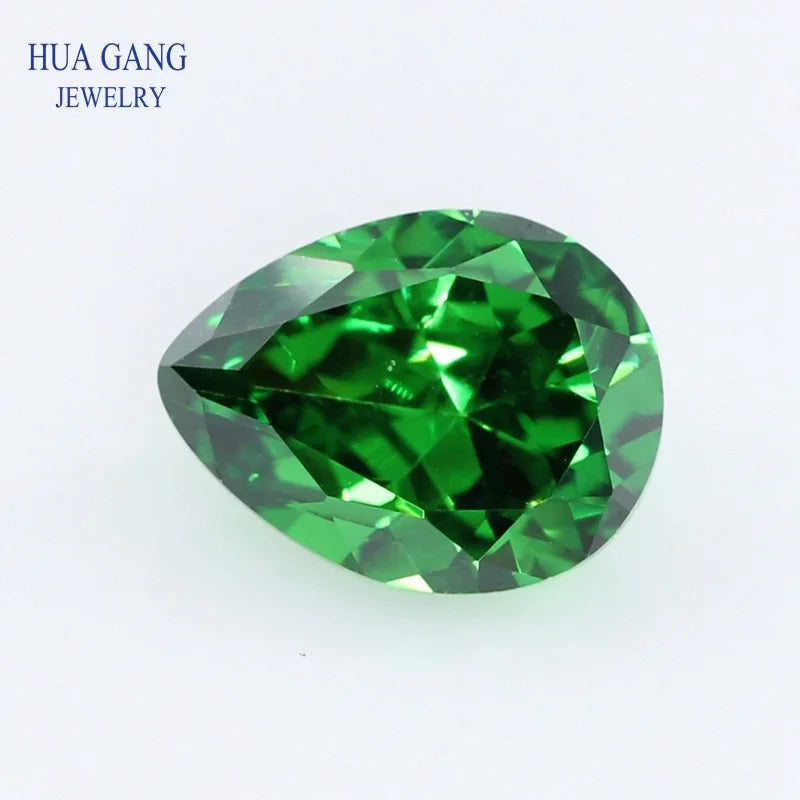 Pear Shape Cubic Zirconia Loose Stones — Brilliant Cut Synthetic Gems for Jewelry Making