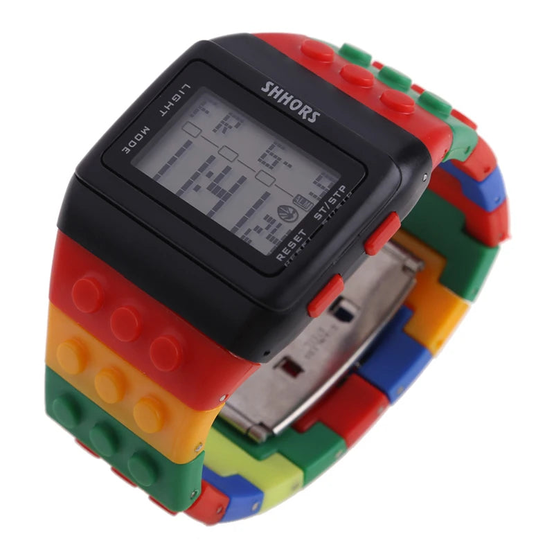 ACRDDK Digital LED Sports Watch — Colorful Block Style Wristwatch