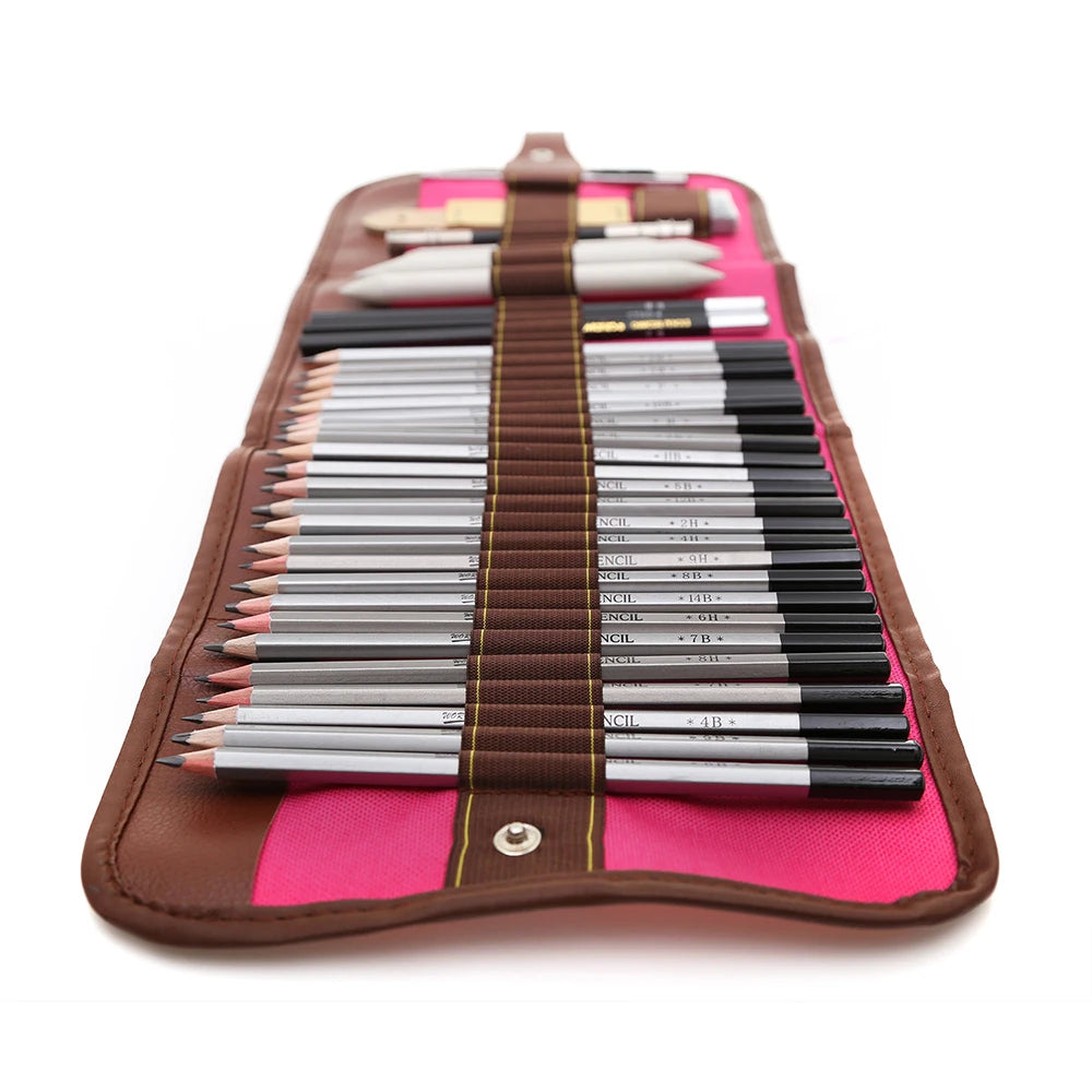 dainayw Professional Sketching Pencil Set — Complete Art Kit with Carrying Bag