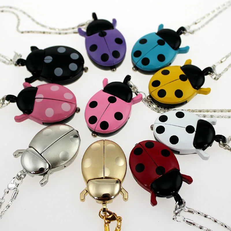 CYD CHAOYADA Ladybug Pendant Watch — Elegant Quartz Necklace Fob
