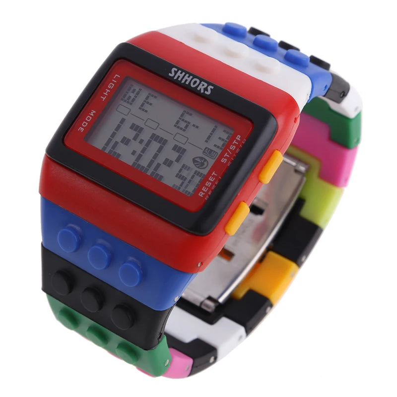 ACRDDK Digital LED Sports Watch — Colorful Block Style Wristwatch