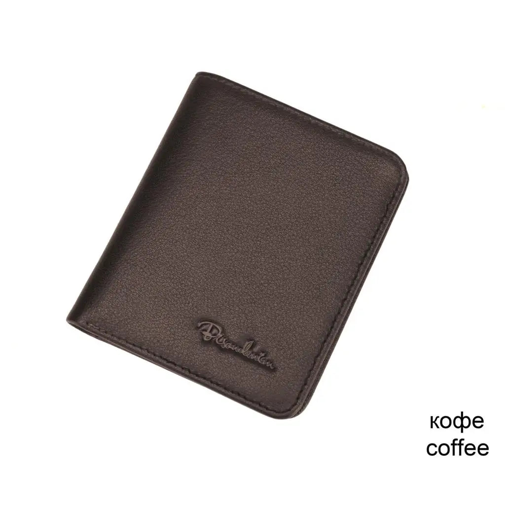 BISON DENIM Genuine Leather Wallet — Slim Men's Card Holder & Mini Purse