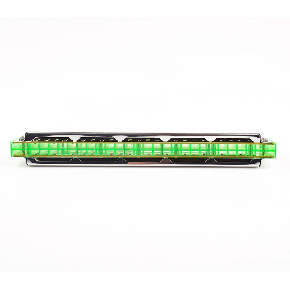 24-Hole Octave Harmonica — Professional C Tone Woodwind Instrument