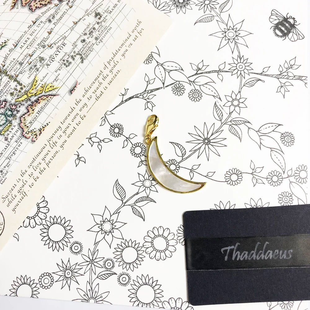 Thaddaeus Gold Plated Moon Pendant — Romantic 925 Sterling Silver Charm