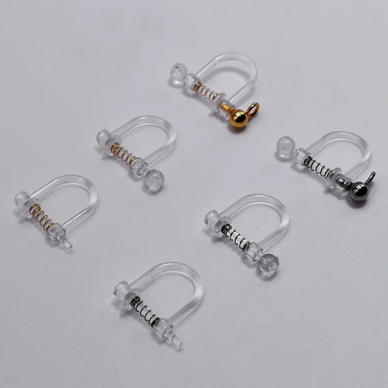 CLDXUCLD Ear Clip On Connectors — DIY Jewelry Findings for Non-Pierced Ears