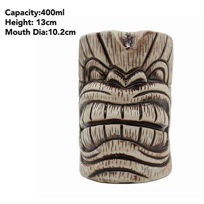 cocktailgeek Ceramic Tiki Mugs — Tropical Sculptural Drinkware for Home Bars