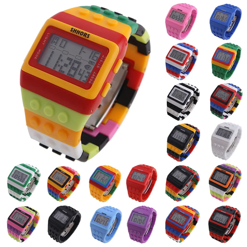 ACRDDK Digital LED Sports Watch — Colorful Block Style Wristwatch