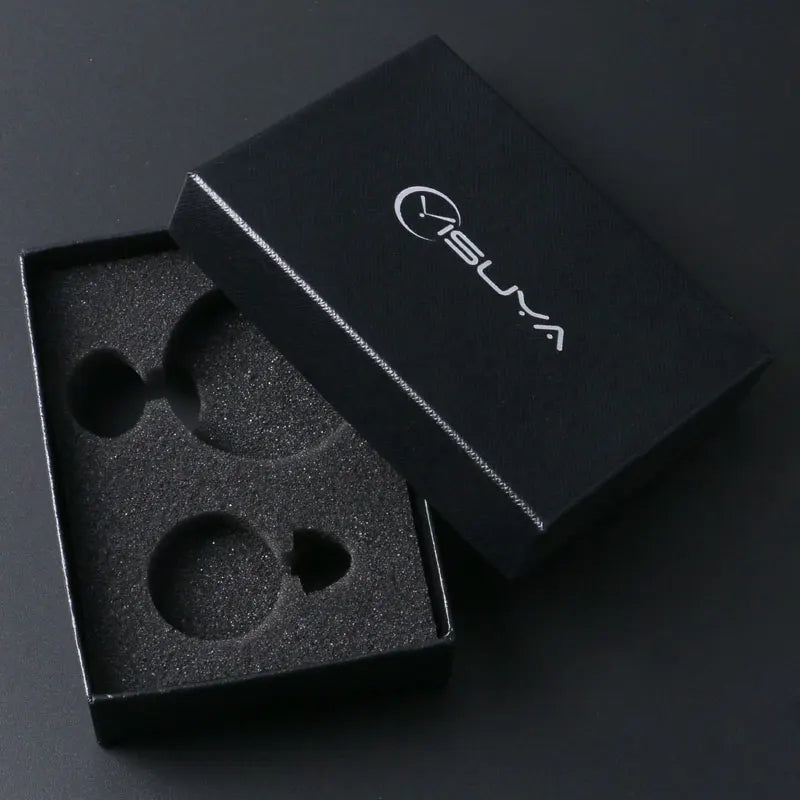 YISUYA Antique Quartz Pocket Watch Set — Square and Compass Design