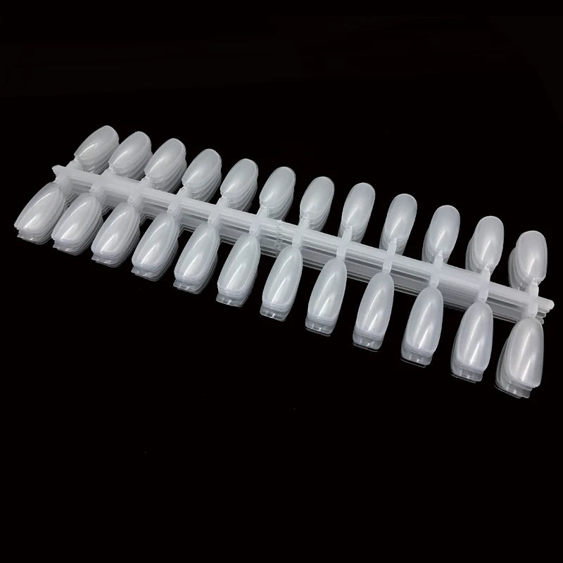 JEARLYU Clear False Nail Tips — Professional Nail Art Display & Practice Kit