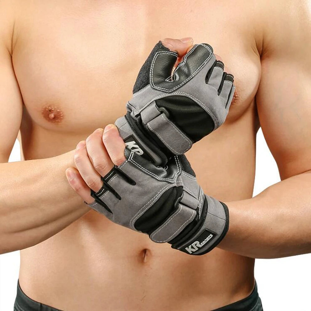 QUESHARK Weight Lifting Gloves — Half Finger Support for Fitness & Training