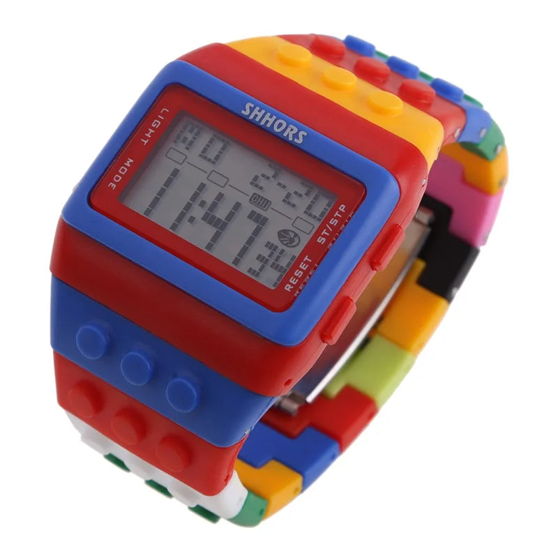 ACRDDK Digital LED Sports Watch — Colorful Block Style Wristwatch