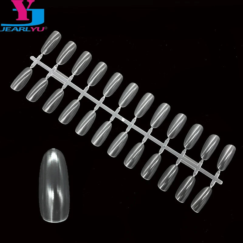 JEARLYU Clear False Nail Tips — Professional Nail Art Display & Practice Kit