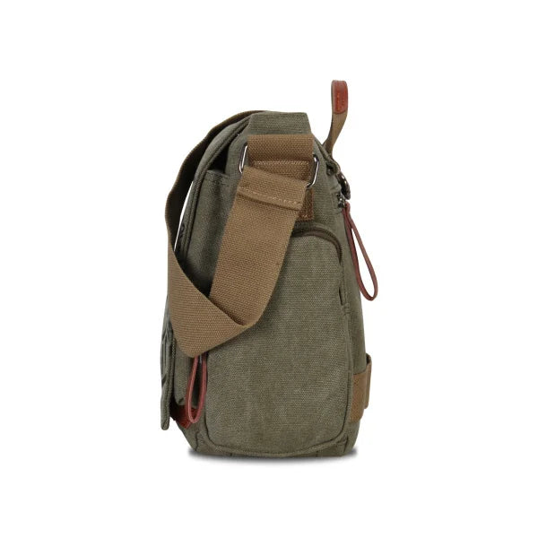 LANGSEN Men's Canvas Messenger Bag — Vintage Crossbody Travel Handbag