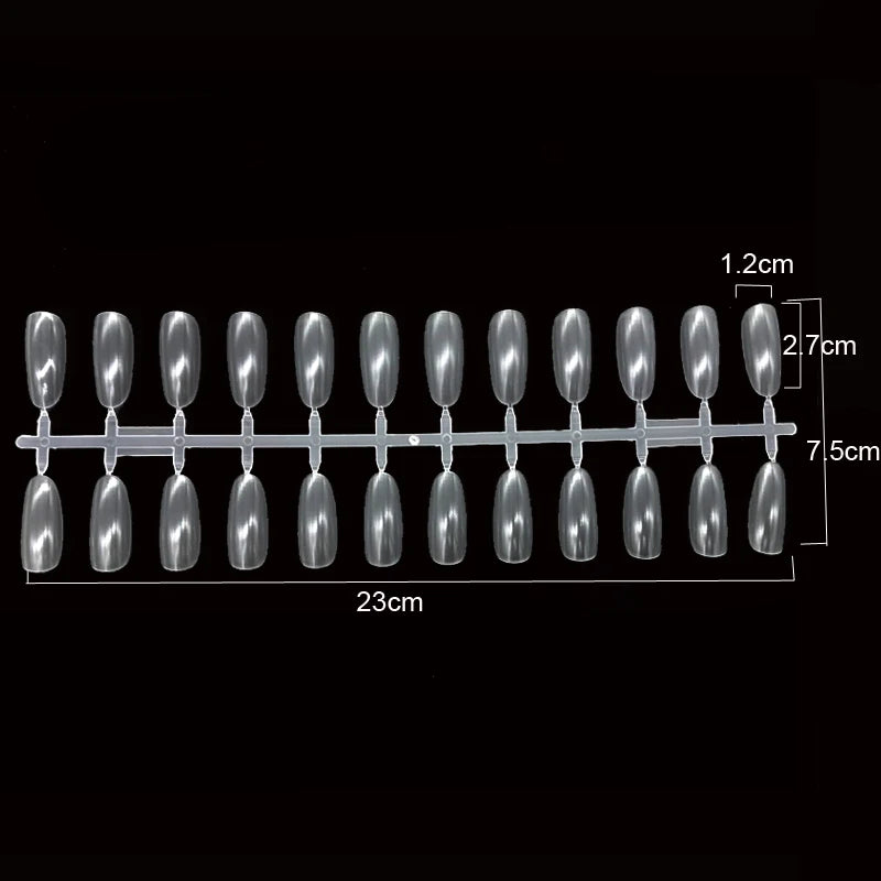 JEARLYU Clear False Nail Tips — Professional Nail Art Display & Practice Kit