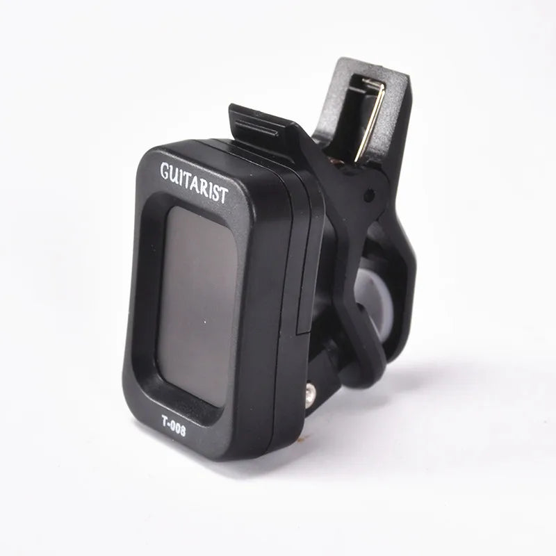 Digital Clip-On Musical Instrument Tuner — Chromatic LCD for Guitar and Ukulele