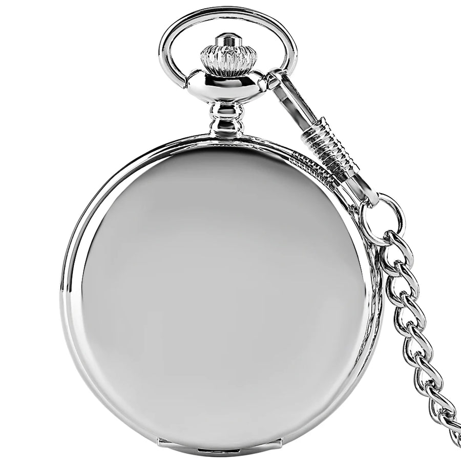 YISUYA Vintage Quartz Pocket Watch — Antique Style Necklace with Fob Chain