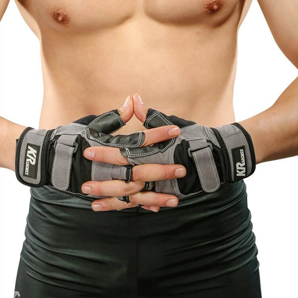 QUESHARK Weight Lifting Gloves — Half Finger Support for Fitness & Training