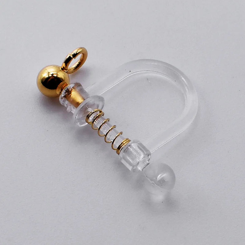 CLDXUCLD Ear Clip On Connectors — DIY Jewelry Findings for Non-Pierced Ears