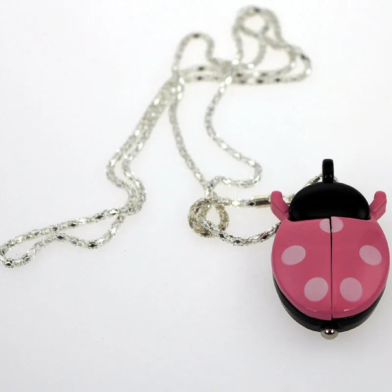 CYD CHAOYADA Ladybug Pendant Watch — Elegant Quartz Necklace Fob