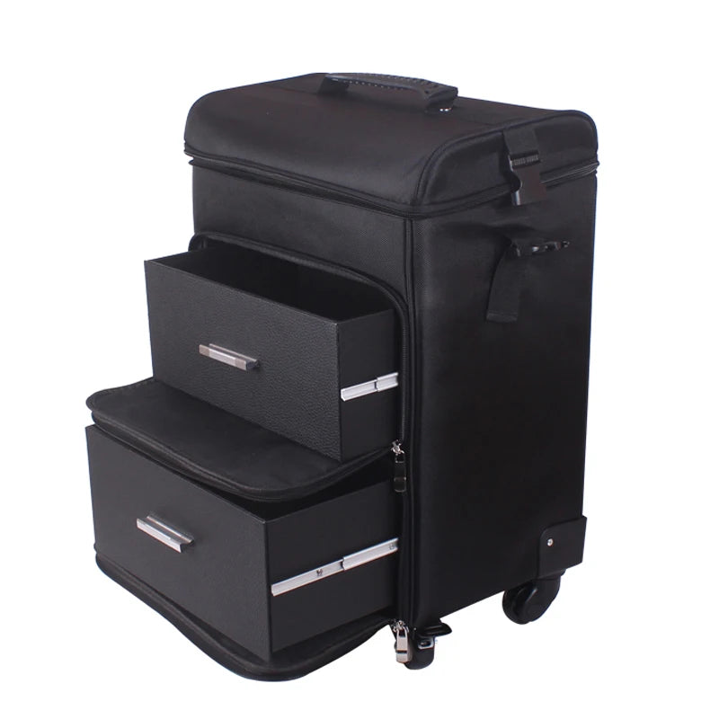 CARRYLOVE Rolling Cosmetic Case — Professional Makeup & Nail Art Trolley