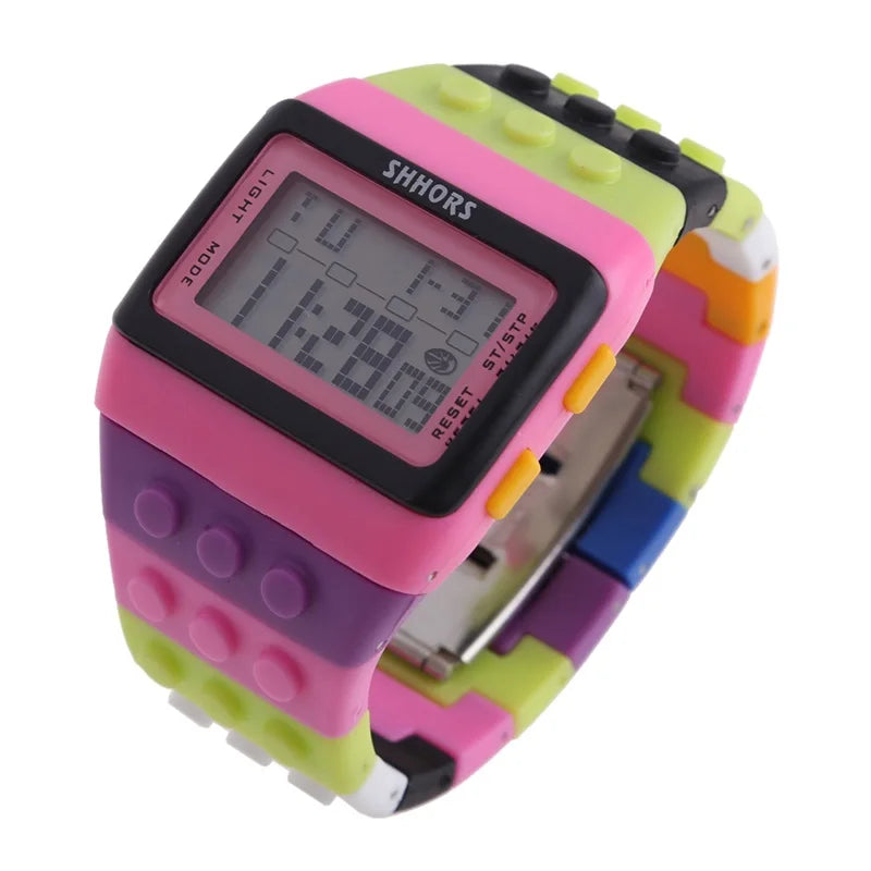 ACRDDK Digital LED Sports Watch — Colorful Block Style Wristwatch