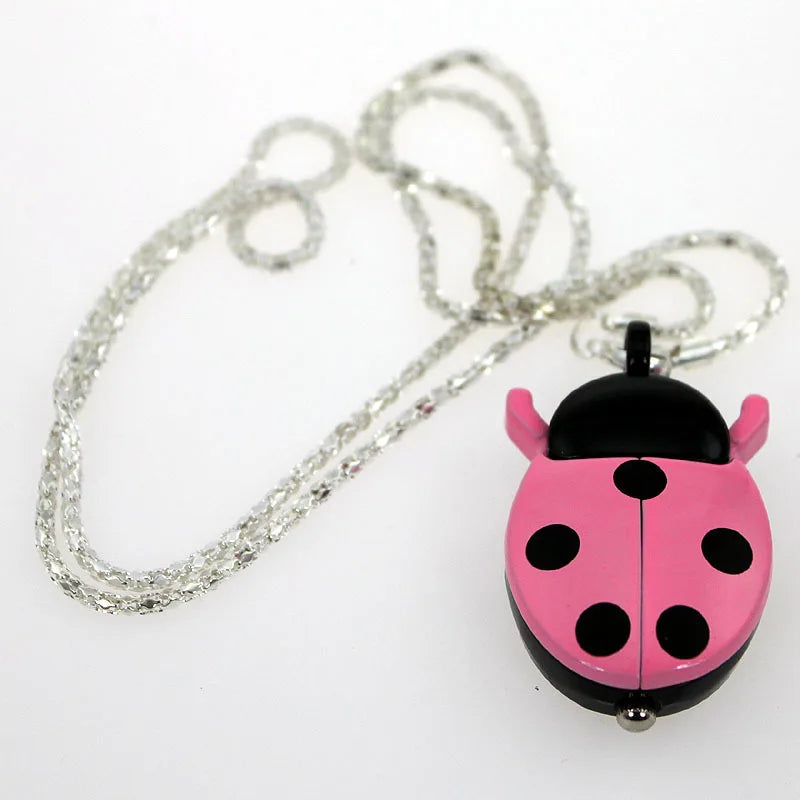 CYD CHAOYADA Ladybug Pendant Watch — Elegant Quartz Necklace Fob