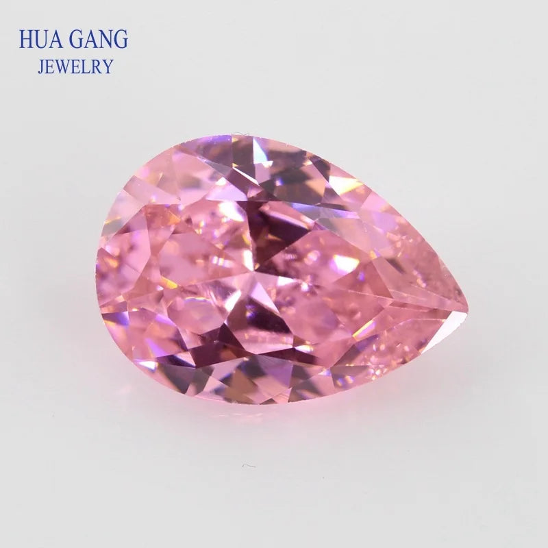 Pear Shape Cubic Zirconia Loose Stones — Brilliant Cut Synthetic Gems for Jewelry Making