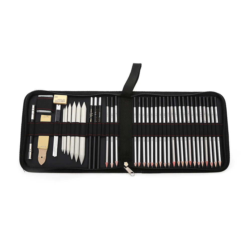 dainayw Professional Sketching Pencil Set — Complete Art Kit with Carrying Bag