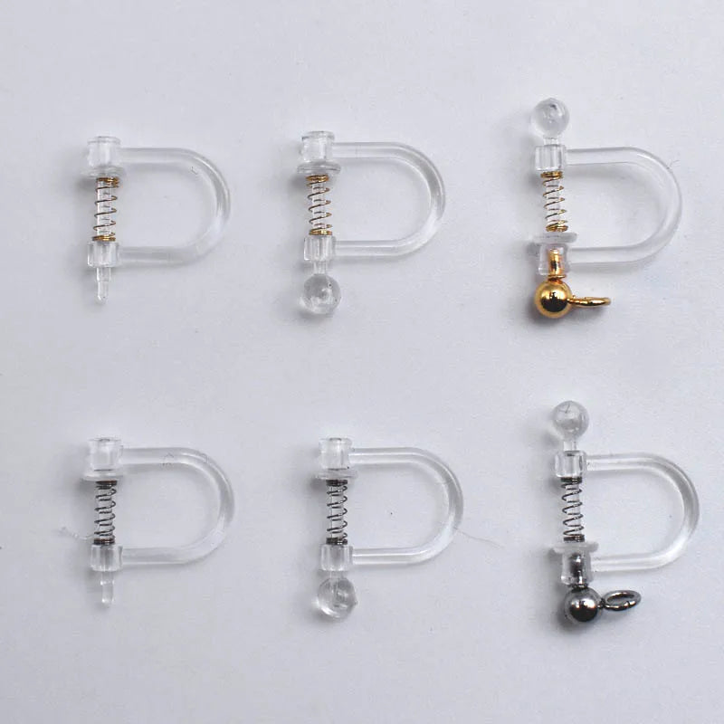 CLDXUCLD Ear Clip On Connectors — DIY Jewelry Findings for Non-Pierced Ears