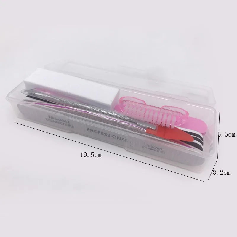 Professional 8-Piece Manicure Set — Complete Nail Art Kit with Storage Box
