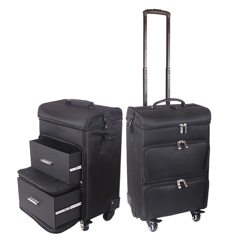CARRYLOVE Rolling Cosmetic Case — Professional Makeup & Nail Art Trolley