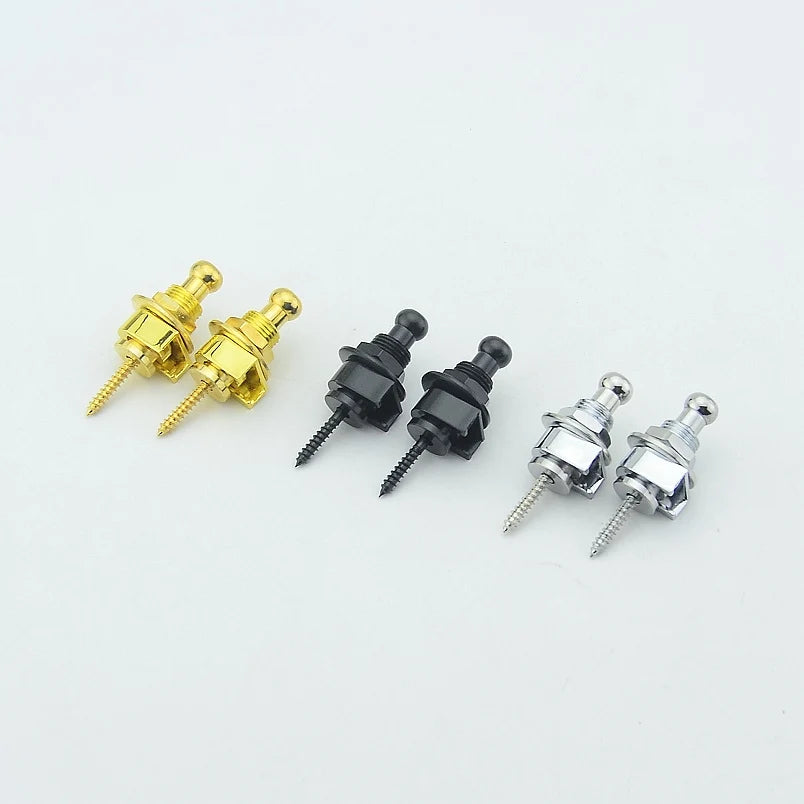 Guitar Strap Lock Buttons — Secure Metal Hardware for Guitar and Bass