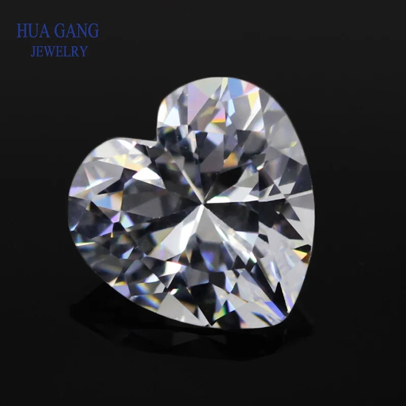 Multicolor Heart Shape Cubic Zirconia Stones — Brilliant Cut Loose Gems for Jewelry Making