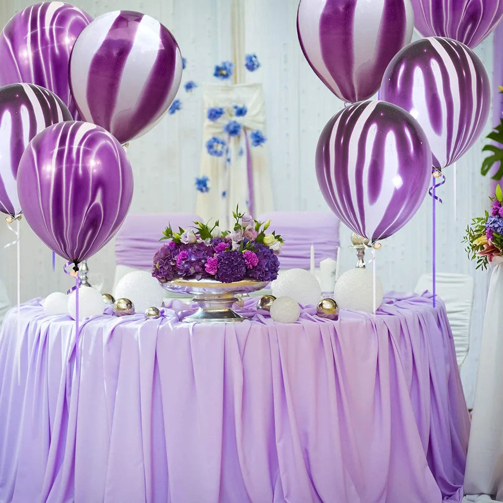 Marble Agate Latex Balloons — Decorative Party Supplies for Events