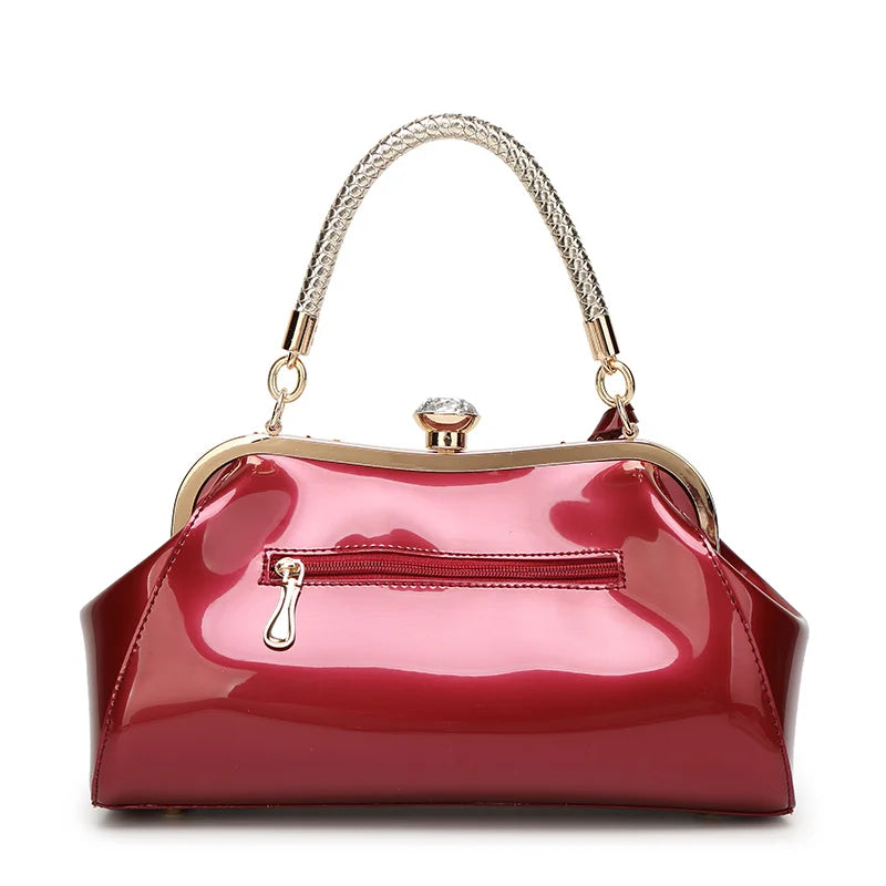 IGETBAG Patent Leather Evening Bag — Stylish Shoulder Bag for Parties