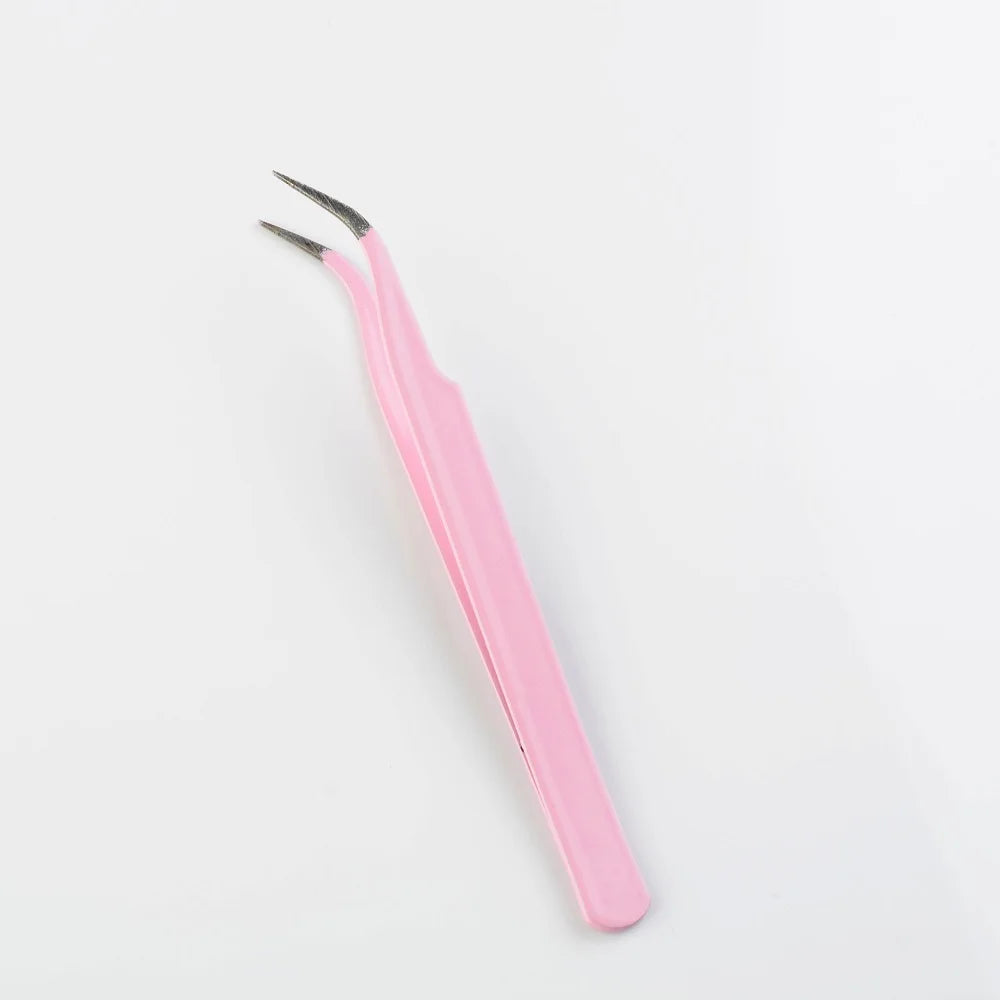 Stainless Steel Eyelash Extension Tweezers — Curved and Straight Lash Tools