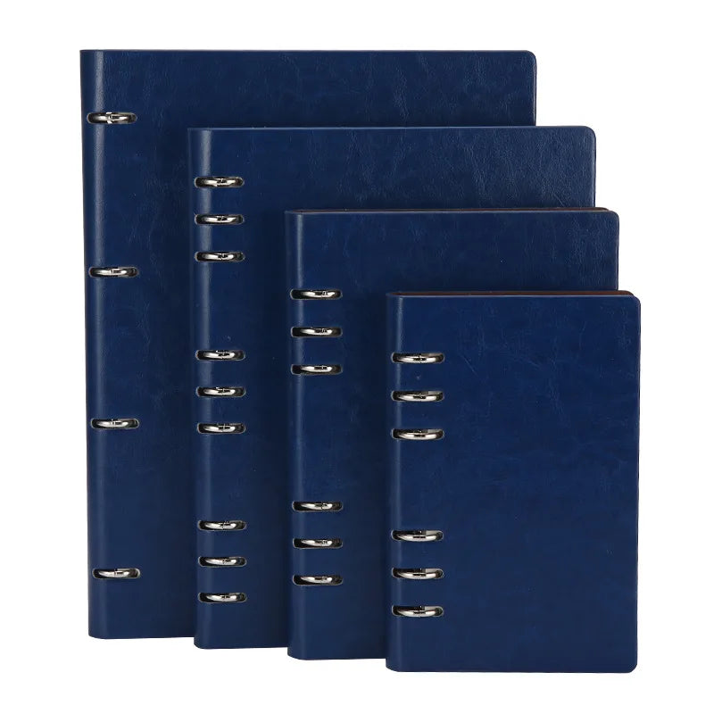 Coliky Loose-Leaf Leather Notebook — Detachable Binder for Office & School