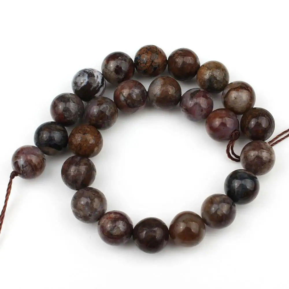 Natural Pietersite Jasper Beads — Brown Stone Rondelle for Jewelry Making