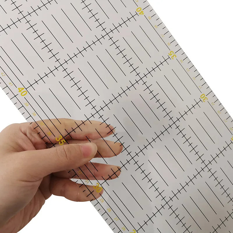 AliWuzn Acrylic Patchwork Ruler — Transparent Measuring Tool for Sewing & DIY