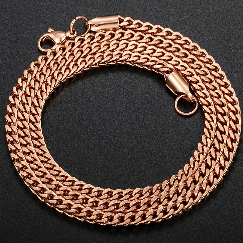 ICEOUTBOX Hip Hop Chain — Stainless Steel Cuban and Franco Style Necklace