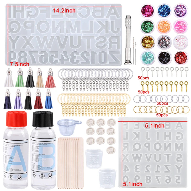 QIAO Epoxy Resin Casting Kit — DIY Jewelry Making Molds & Glue Set