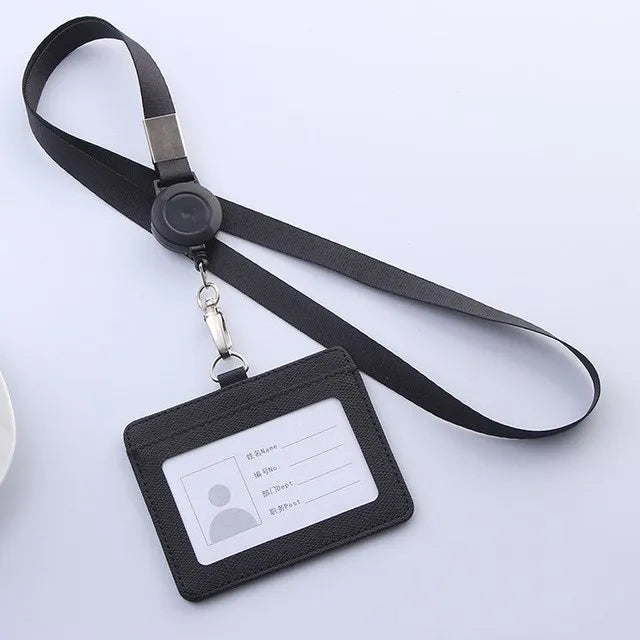 Retractable Lanyard and ID Card Holder Set — Professional Badge Accessory Kit