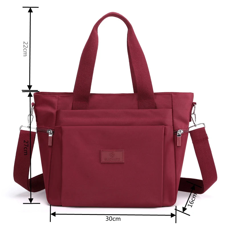 Cooamy Nylon Shoulder Bag — Versatile Fashion Handbag for Women