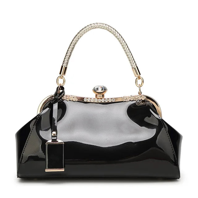 IGETBAG Patent Leather Evening Bag — Stylish Shoulder Bag for Parties