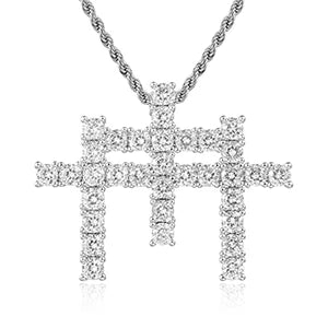 ICEOUTBOX Rotatable Cross Pendant — Hip Hop Cubic Zirconia Necklace