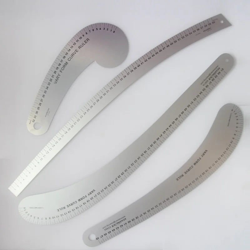 SmartBao Metal French Curve Ruler — Precision Drafting Tool for Fashion Design