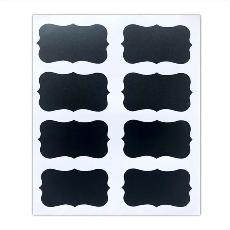 Chalkboard Kitchen Jar Labels — 48-Piece Set for Spice & Food Storage