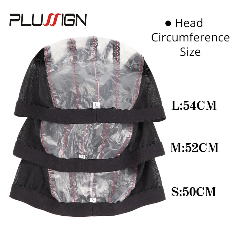 plussign Wig Net Cap Set — Breathable Mesh Weaving Cap with Hair Combs